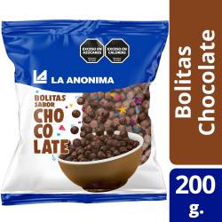 Bolitas Sabor Chocolate Bolsa La Anónima x 200 g.