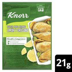 Condimentos al horno Limón Orégano + Bolsa Knorr x 21 g.