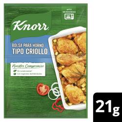 Condimentos al horno T/Criolla + Bolsa Knorr x 21 g.