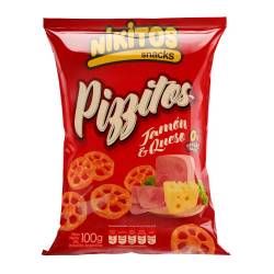 Snacks Pizzitos sabor Jamón y Queso Nikitos x 100 g.