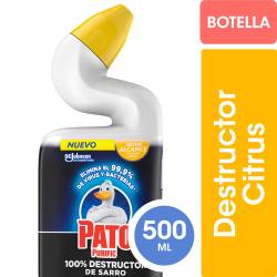 Limpiador Desinfectante para Inodoro Pato Purific 100% Destructor de Sarro Citrus 500 cc
