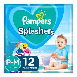 Traje de Baño Descremado  Splashers P-M Pampers x 12 un.