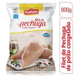 Filet de Pechuga de Pollo Congelado Pollolin x 800 g.