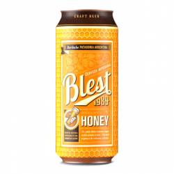 Cerveza Lata Honey Blest x 473 cc.