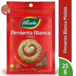 Pimienta Molida Blanca Alicante x 25 g.