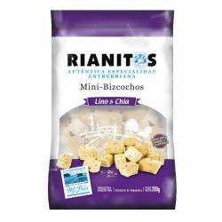 Mini Bizcochos Lino & Chía Rianitos x 200 g.