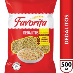 Fideos dedalitos Favorita x 500 g.