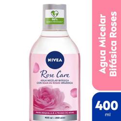 Agua Micelar Bifásica Rose Care Nivea Face x 400 cc.