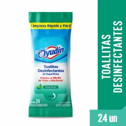 Toallitas Desinfectantes Ayudín Fresco x 24 un.