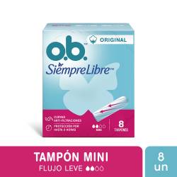 Tampones Mini O.B. Siempre Libre x 8 un.