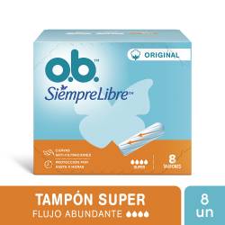 Tampones Súper O.B. Siempre Libre x 8 un.