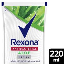 Jabón Líquido Manos Antibacterial Aloe Rexona x 220 cc.
