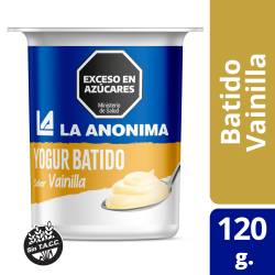 Yogur Batido Sabor Vainilla La Anónima x 120 g.