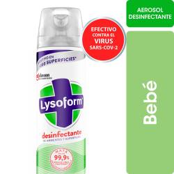 Desinfectante de Ambientes y Elimina Olores Lysoform Bebé en Aerosol 360 cc