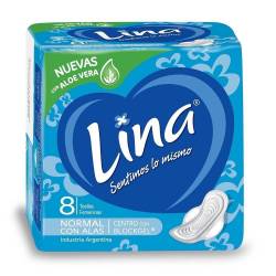 Toalla Higiénica Normal Con Alas Lina x 8 Un.