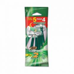 Maquina Afeitar Descartable Twin Bic x 5 Un.