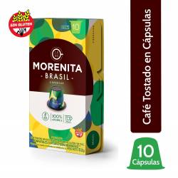 Café Tostado en Capsulas Brasil La Morenita x 10 Un.