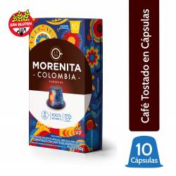 Café Tostado en Capsulas Colombia La Morenita x 10 Un.