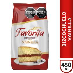 Polvo para Preparar Bizcochuelo Fortificado Vainilla Favorita x 450 g.