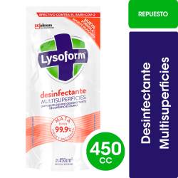Limpiador Líquido Desinfectante Lysoform Multisuperficies Repuesto 450 cc