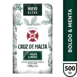 Yerba Mate con Palo Boldo y Menta Cruz de Malta x 500 g.