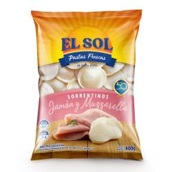 Sorrentinos Jamon y Mozzarella El Sol x 400 g.