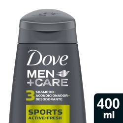 Shampoo 3 en 1 Sport Dove Men x 400 cc.