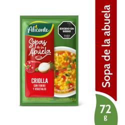 Sopa Criolla Vegetales Alicante x 72 g.