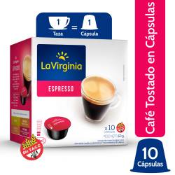 Cafe en Capsulas Espresso La Virginia x 10 Un.