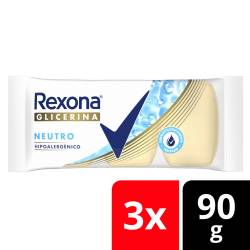 Jabón Glicerina Neutro Hipo alergénico Rexona x 270 g.