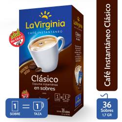 Café Instantáneo Clásico En Sobres La Virginia x 36 Un.