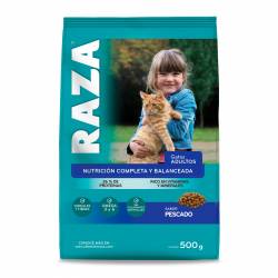 Alimento Seco Gato Adulto Pescado Raza x 500 g.