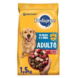 Alimento Seco Perro Adulto Carne/Pollo/Cerdo Pedigree x 1,5 Kg.