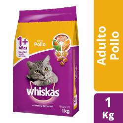 Alimento Seco Gato Adulto Pollo Whiskas x 1 Kg.
