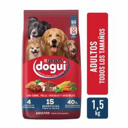 Alimento Seco Perro Adulto Carne/Pollo/Cerdo/Vegetales Dogui x 1,5 Kg.