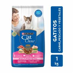 Alimento Seco Gatito Pescado y Carne Cat Chow x 1 Kg.