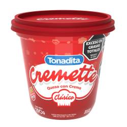 Queso Crema Cremette Clasico Tonadita x 290 g.