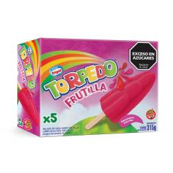 Helado Torpedo Frutilla  x 5 Un. Frigor x 315 g.