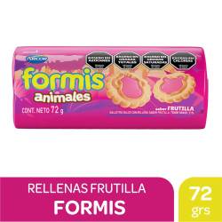 Galletitas de Vainilla Rellenas Sabor Frutilla Formis x 72 g.