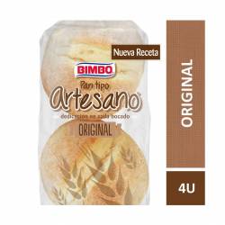 Pan para Hamburguesas Artesano x 4 Un. Bimbo x 240 g.