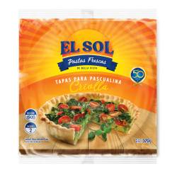 Tapas para Pascualina Criolla x 2 Un. El Sol x 370 g.