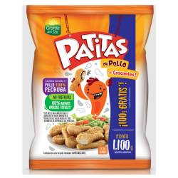 Bocaditos de Pollo Rebozados + 100 g. Gratis Patitas x 1 Kg.