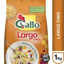 Arroz Grano Largo Bolsa Fino Gallo x 1 Kg.