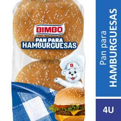 Pan para Hamburguesas Lacteado con Sésamo X 4 Un. Bimbo x 210 g.