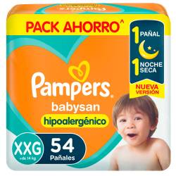 Pañal XXG Babysan Hiper Pampers x 54 Un.