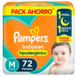 Pañal M Babysan Hiper Pampers x 72 Un.
