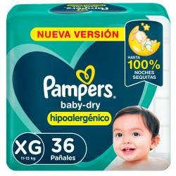 Pañal XG Babydry Mega Pampers x 36 Un.
