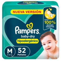 Pañal M Babydry Mega Pampers x 52 Un.