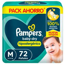 Pañal M Babydry Hiper Pampers x 72 Un.