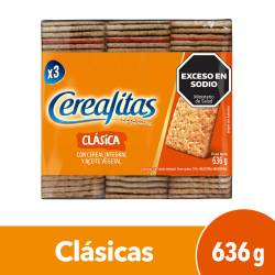 Galletitas Cereal Clásicas x 3 Un. Cerealitas x 636 g.